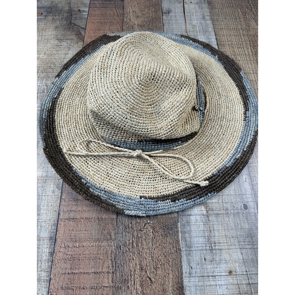 NWT Tommy Bahama Raffia Sun Hat Womens One Size Wide Brim Packable $98 MSRP